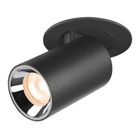 Kruhová - LA 1006872 NUMINOS® PROJECTOR XS stropní zápustné svítidlo 2700 K, 40°, válcové, černé/chrom - BIG WHITE (SLV)