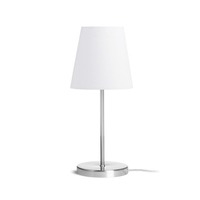 Stolní lampy dekorační - RED R14048 NYC/CONNY 15/15 stolní Polycotton bílá/nikl 230V E27 7W - RED - DESIGN RENDL