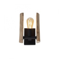 Dekorativní - LD 15701-79 LOG LED nástěnné svítidlo, přírodní dřevo, rustikální, černá, 1 ramenné - LEUCHTEN DIREKT / JUST LIGHT
