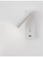 Bodová - NV 9170101 Bodové svítidlo FUSE bílý hliník nastavitelné vypínač na těle - USB nabíjení LED Samsung 3W 3000K IP20 - NOVA LUCE