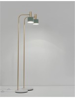 Stojací lampy - NV 9426654 Stojací lampa PAZ zlatý kov mentolové kovové stínidlo bílá základna E27 1x12W 230V IP20 bez žárovky - NOVA LUCE
