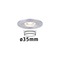Koupelnová - P 94304 LED vestavné svítidlo Nova mini nevýklopné IP44 1x4W 2.700K hliník broušený 230V - PAULMANN