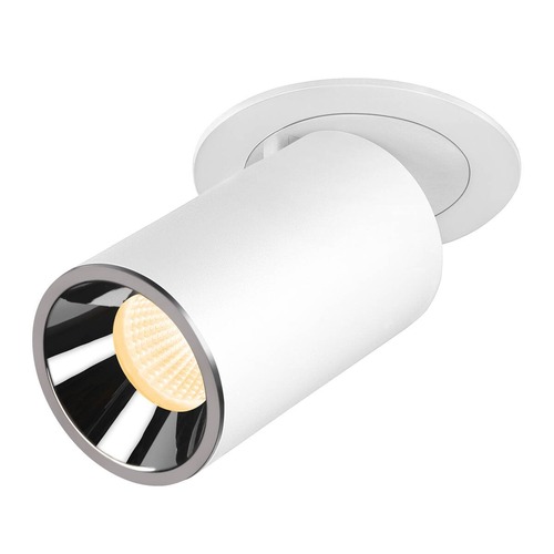 Kruhová - LA 1007007 NUMINOS® PROJECTOR M stropní zápustné svítidlo, 3000 K, 40°, válcové, bílé/chrom - BIG WHITE (SLV) - foto 1