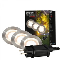 Connect To Shine - BRI 3914032 CONNECT TO SHINE startovací sada Padouk 3ks LED zapuštěných svítidel do země, IP67 - BRILONER