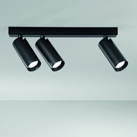 Bodová - FAN SPOT-PLAUTO-3-NER LED spot Plauto (černý, ocel + hliník) 3 x GU10 - FANEUROPE