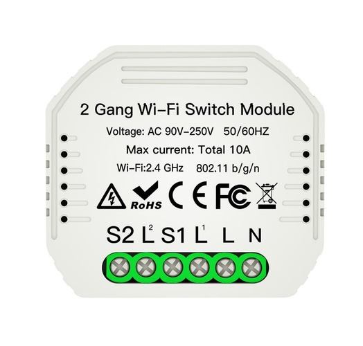 Ovladače - FAN SMART-SWITCH-2 Wi‑Fi kontroler 2,4 GHz pro zapnutí/timer spínače 2 vodiče 230 V max 10 A SMART INTEC - FANEUROPE - foto 1