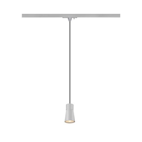 Svítidla - LA 1008261 PURI 2.0 Cone 1~ závěsné světlo, GU10, délka závěsu 200cm, 1x max. 6W, šedá barva - BIG WHITE (SLV) - foto 1