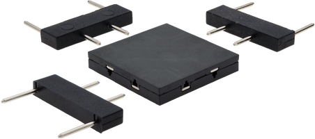 LED mini magnetické stopy - Černý T-konektor