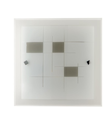 Technická - FAN I-MUSA/PL40 Stropní svítidlo Musa, opál/šedá, 2 x E27, 40 x 8,5 x 40 cm - FANEUROPE - foto 1