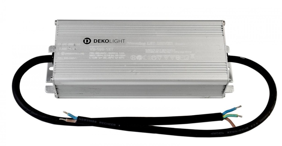 Stabilizované napětí - IMPR 872135 Deko-Light LED-napájení IP, DIM CV, 12V 33-100W konstantní napětí 2700-8300 mA IP67 stmívatelné 12V DC 33,00-100,00 W - foto 1