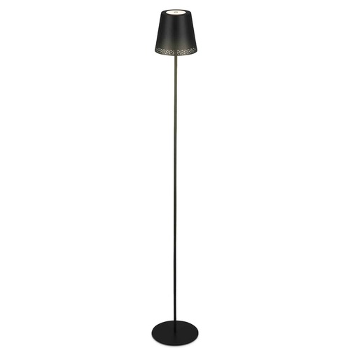 Stojací lampy - BRILO 1438015 LED nabíjecí stojací svítidlo 130 cm 3,5 W 400lm černá - BRILO - foto 1