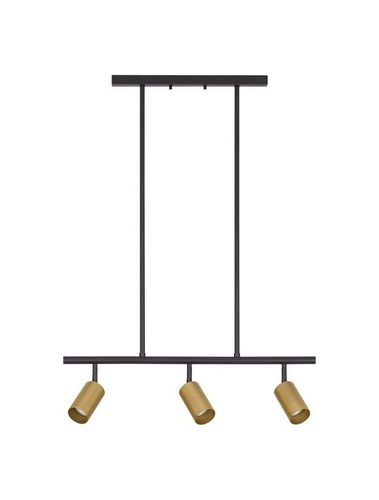 Podélná - NV 9111458 Závěsné svítidlo POGNO černá a zlatý hliník GU10 3x10W IP20 230V bez žárovky - NOVA LUCE - foto 1