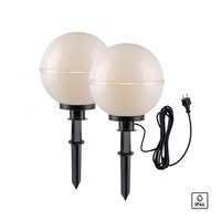 Zápichy - LD 19323-16-2 Koule, 2ks sada, IP44, pr.30cm, bílá, vč. zápich - JUST LIGHT