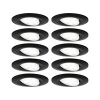 Koupelnová - P 92462 LED vestavné svítidlo Calla základní sada výklopné IP65 kruhové 90mm 30° 10x6W 230V 4000K černá mat - PAULMANN