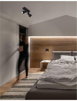 Bodová - NV 9155812 Bodové svítidlo DUBLIN černý kov GU10 2x10W 230V IP20 bez žárovky - NOVA LUCE