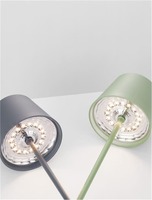 Na baterie - NV 9223404 Venkovní stolní lampa SEINA šedý hliník a akryl LED 2W 2700K 5V DC IP54 vypínač na těle nabíjecí s PG základnou nebo USB C kabelem - NOVA LUCE