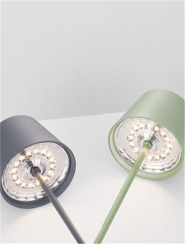 Na baterie - NV 9223404 Venkovní stolní lampa SEINA šedý hliník a akryl LED 2W 2700K 5V DC IP54 vypínač na těle nabíjecí s PG základnou nebo USB C kabelem - NOVA LUCE - foto 1
