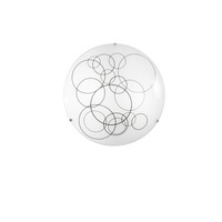 Plafoniéry - FAN I-KARMA-PL30 Stropní svítidlo Karma, bílé/černé, 2 x E27, 30 x 9,5 cm - FANEUROPE