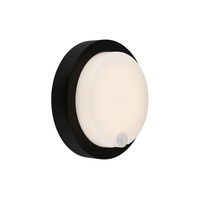 Nástěnná - BRILO 3765015 nabíjecí LED svítidlo s pohybovým a soumrakovým senzorem, 17 cm, 4W, 700lm, černé - BRILO