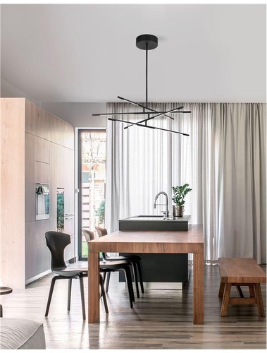 Dekorativní - NV 9180780 Závěsné svítidlo RACCIO černý kov a akryl LED 40W 230V 3000K IP20 stmívatelné - NOVA LUCE - foto 1