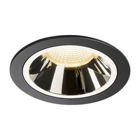 Kruhová - LA 1003945 NUMINOS® DL L vnitřní LED zápustné stropní svítidlo černá/chrom 3000 K 55° - BIG WHITE (SLV)