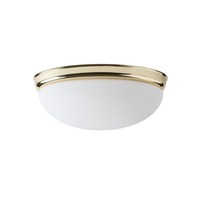 Plafoniéry - OS ALM41655 ALMA D1 stropní/nástěnné skleněné svítidlo mosaz / bílá IP41 25W E27 - OSMONT