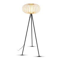 Stojací lampy - BRI 1759011 Stojací svítidlo, 153 cm, 1x E27, max. 10W, barva dřeva - BRILONER