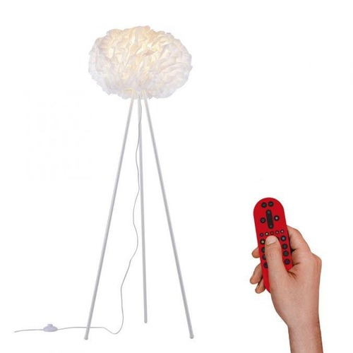 Stojací lampy - LD 11212-16 LOLAsmart - NAOMI LED stojací svítidlo, bílé, tkanina, stmívatelné, dálkový ovladač, App MEDION RGB+2700-5000K - LEUCHTEN DIREKT / JUST LIGHT - foto 1