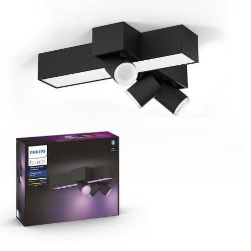 SmartHome Paul Neuhaus - PH 50608/30/P7 Hue LED White and Color Ambiance Stropní bodové svítidlo Philips Centris BT 50608/30/P7 25W + 3x5,7W GU10, 3050lm, 2000K-6500K, RGB, IP20, černé - PHILIPS HUE (915005928501) - foto 1