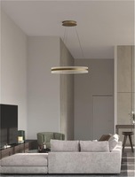 Kruhová - NV 9054444 Závěsné svítidlo AGOS zlatý hliník a akryl LED 75W 230V 3000K IP20 stmívatelné - NOVA LUCE