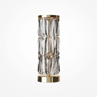 Stolní lampy dekorační - M MOD043TL-02G Stolní lampa Puntes 2xE14 120W zlatá ocel křišťálové přívěsky nastavitelná výška  - MAYTONI