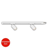 Lištové Briloner 230V - BRILO 8001026 Prodlužovací sada lištový systém 230V – 1x lišta 0,75 cm, 2 spoty GU10, bílé - BRILO