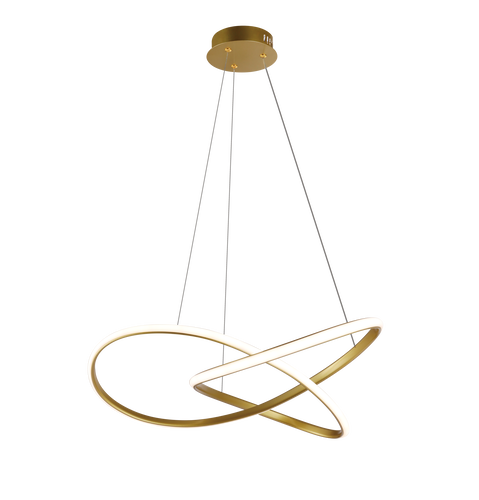 LED přívěšek - LED Závěsná lampa 30W Satin Gold - foto 1