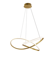 LED přívěšek - LED Závěsná lampa 30W Satin Gold