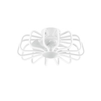 Ventilátory - FAN LED-GRECALE-W-INT Svítidlo s ventilátorem GRECALE bílá akrylát/hliník 80 W 8470 lm CCT stmívatelné Wi‑Fi 50x20,7 cm - FANEUROPE