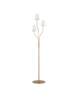 Stojací lampy - FAN I-CANTO/PT3 Stojací lampa Piantana Canto, zlaté/bílé, 3xG9, 38,5 x 158 cm - FANEUROPE