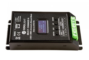 Ovladače a stmívače pro jednobarevné LED pásky - IMPR 843279 Deko-Light nízkonapěťový DMX stmívač (CV, DC), MULTI-LED-stmívač, DMX/auto/manuál, konstantní napětí, 12-48V/DC DMX512 4 CH
