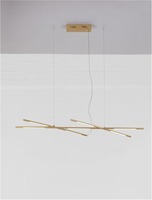 Podélná - NV 9695214 Závěsné svítidlo RACCIO mosazný zlatý kov a akryl LED 27W 230V 3000K IP20 stmívatelné - NOVA LUCE