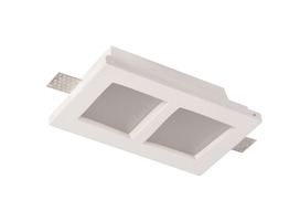 Svítidla pro reflektory (gu10) - Stropní armatura bezešvé zapuštěné čtvercové matné sklo