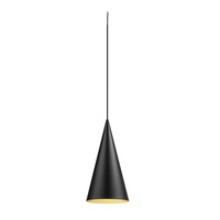 Kónická - LA 1008502 MAGICO 20 závěsné svítidlo, E27, délka závěsu 180cm, 1x max. 10W, matná černá/zlatá - BIG WHITE (SLV)