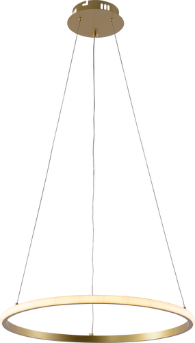 LED přívěšek - LED Závěsná lampa CCT 30W Brushed Gold Stmívatelné + Dálkové ovládání - foto 1