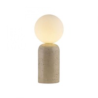 Stolní lampy dekorační - LD 12543-42 Kolekce Schöner Wohnen stolní lampa TRAVENTA, písková barva, vzhled travertinu, nastavitelná hlava, G9 volitelná žárovka - JUST LIGHT