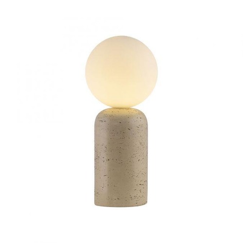 Stolní lampy dekorační - LD 12543-42 Kolekce Schöner Wohnen stolní lampa TRAVENTA, písková barva, vzhled travertinu, nastavitelná hlava, G9 volitelná žárovka - JUST LIGHT - foto 1