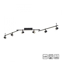 Bodová - PN 6526-18 BARIK LED stropní svítidlo 6-ramenné LED černá otočné s paměťovou funkcí 3000K - PAUL NEUHAUS