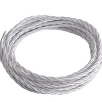 Kabely, šňůry - FAN I-CLAY-CAVO-BCO Elektrický látkový kabel Clay Tessuto, bílý, 3 x 0,75 mm², 500 cm - FANEUROPE