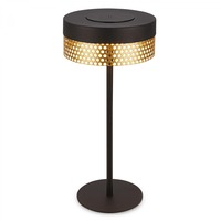 Stolní lampy dekorační - BRILO 7576015 Booha stolní lampa - 2,5W, 300lm, bezdrátová, IP44, LED, stmívatelná, teplá bílá, černá/zlatá - BRILO