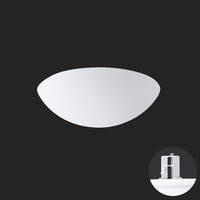 Koupelnová - OS AUR59333 AURA V8 stropní/nástěnné skleněné polovestavné svítidlo bílá IP44 3000 K 11W LED nouzové kombinované 3 h (původní kód OS 59333) - OSMONT