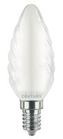 E14 - CEN INSTOR-041440 LED FILAMENT SVÍČKA TWIST SATÉN 4W E14 4000K 470Lm 360d 35x97mm IP20  - CENTURY