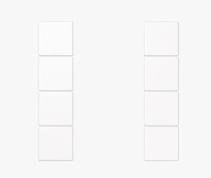 Vypínače a zásuvky - JU LS504TSAWW Hmatník 4 tlačítka F50 LS504TSAWW alpská bílá - JUNG