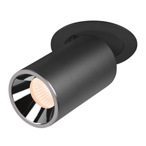 Kruhová - LA 1006983 NUMINOS® PROJECTOR M stropní zápustné svítidlo, 2700 K, 55°, válcové, černé/chrom - BIG WHITE (SLV) - foto 1
